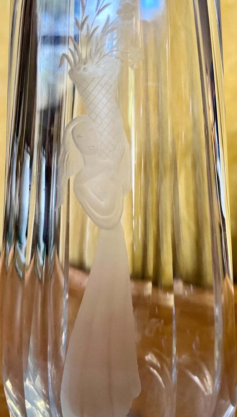 Vintage Orrefors Lead Crystal Vase by Sven Palmqvist – Handblown & Copper-Wheel